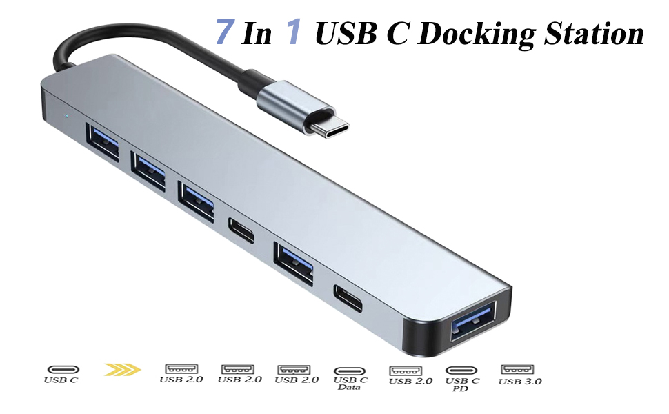 7 in 1 USB C Docking Station