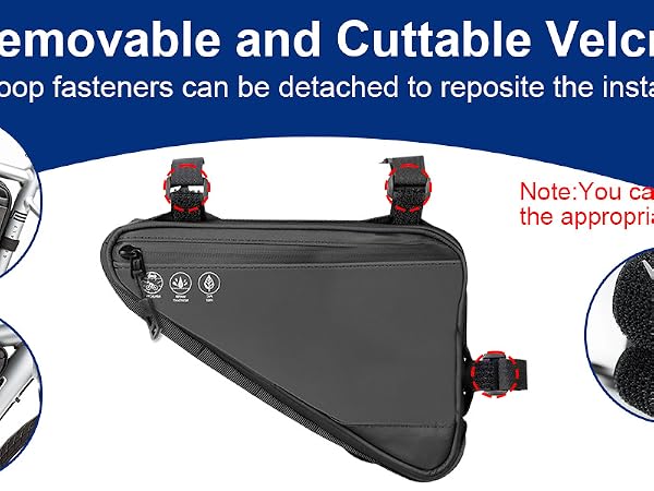 2L Bike Frame Storage Bag with Water Resistant Reflective