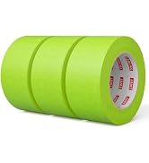 SWRT Green Painters Tape 2 Inch Wide, 3 Rolls, 165 Yards, Clean Removal | Crisp Paint Edges; Auto...