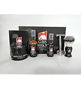 G.B.S Shaving Kit for Men, Include Safety Razor, Sandalwood Shaving Cream, Men’s aftershave, Pre-...