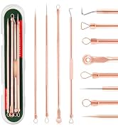 FEITA Blackhead Remover Pimple Comedone Extractor Tool, Stainless Acne Tools Pimple Popper Remova...