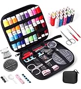 JUNING Sewing Kit with Case Portable Sewing Supplies for Home Traveler, Adults, Beginner, Emergen...