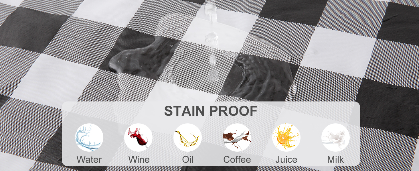 misaya stain proof round tablecloth-pc