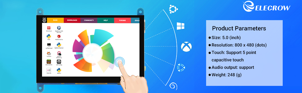 5 INCH MONITOR TOUCHSCREEN