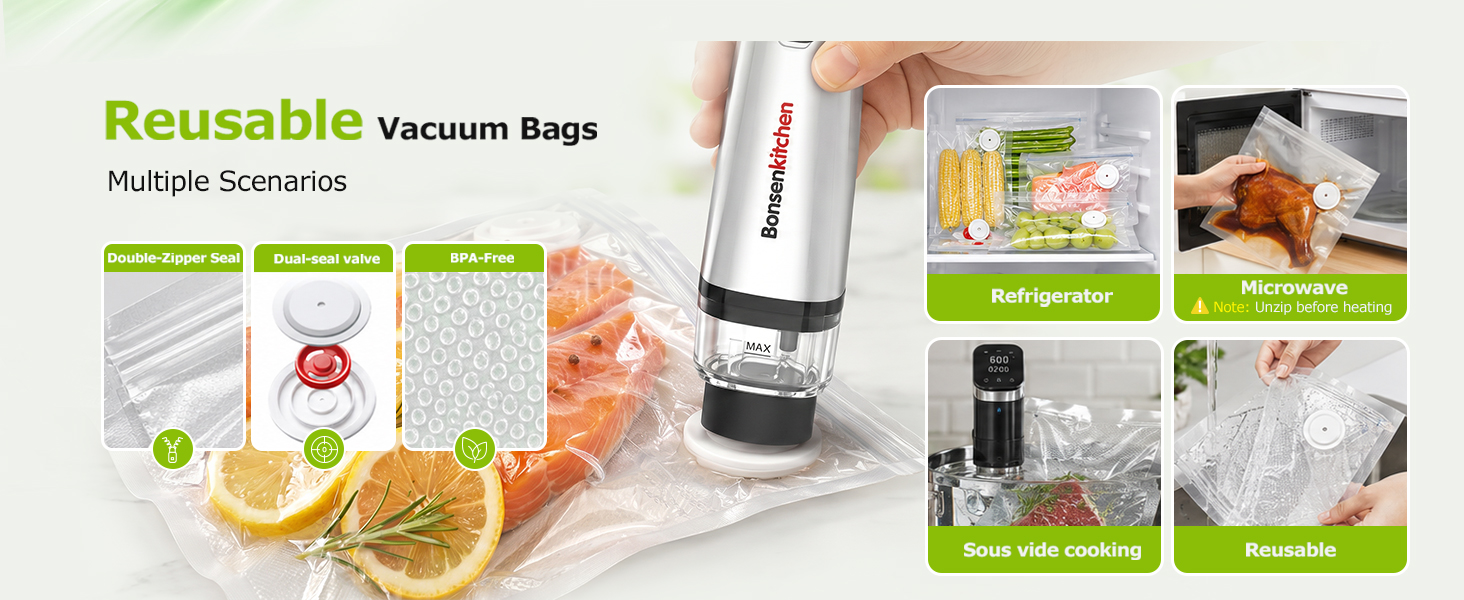 Bonsenkitchen handheld vacuum sealer