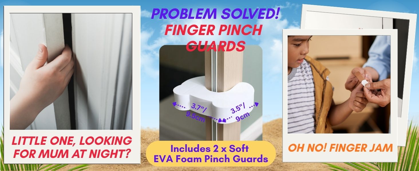 Door Finger Pinch Guards,Baby Proof Door Slam Stopper Guard Prevent Finger Injuries Slamming Door