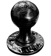 foxwake Round Metal Sliding Barn Door Knob and Pull 3.9In Matte Black Ring Garage Door Handle Dec...
