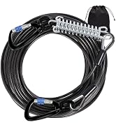 Snagle Paw Dog Tie Out Cable 30FT-1000LBS Break Strength,Heavy Duty Dog Leads for Yard with Shock...