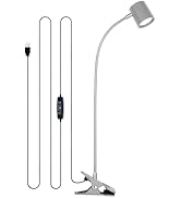 Dott Arts Desk Lamp,USB Clip On Light with 3 Color Modes,LED 10 Levels Brightness Reading Lamp, 3...