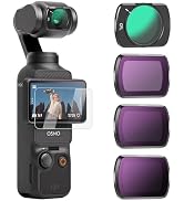 Koolehaoda Filter Kit for DJI Osmo Pocket 4/3 Xtra Muse, 4-Pack CPL ND16 ND64 ND256 Magnetic Neut...