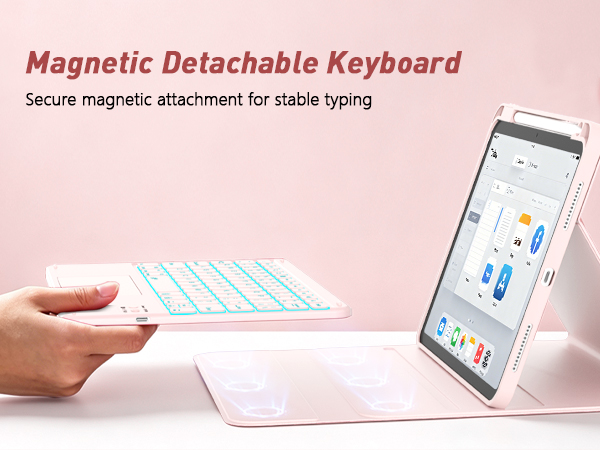 for iPad 11th (A16, 2025)/10th Generation Case with Keyboard