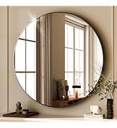 GLSLAND Circle Mirror for Wall 30 inch - Round Mirrors for Bathroom, Entryway, Living Room, Hallw...