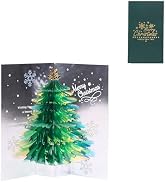 minimaliving 3D Christmas Tree,Sparkling Holiday with Holographic Tree & Snowflake Design,Festive...