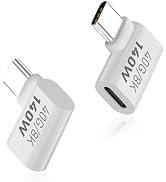 Duttek Right Angle USB C Male to USB C Female Adapter, USB Type C 3.1 Extender Support 40Gbps Dat...