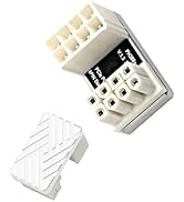 IYUANEPRO 8 PIN PCIe GPU Power Adapter, 180-Degree U-Turn Angled Connector, Aluminum Heat Dissipa...