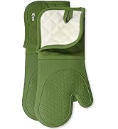 KLEX 15" Silicone Oven Mitts for Cooking, Baking and Grilling, Up to 932°F Heat Resistance, Comfo...