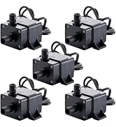 hiBCTR 5-Pack 12V Brushless Water Pump 240L/H 3M Lift, 4.2W Ultra-Quiet Submersible Pump for Aqua...