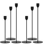 Ohtomber Black Taper Candle Holders - 6PCS Candlestick Holders, Candle Sticks Holder Decor for Pi...