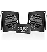 AC Infinity AIRPLATE T8, Quiet Cooling Dual-Fan System 6" with Thermostat Control, for Home Theat...