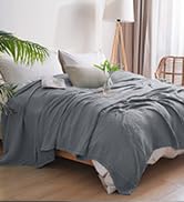 David's Home Ultra Soft Muslin Blanket King Size, 60% Rayon Derived from Bamboo 40% Cotton Throw,...