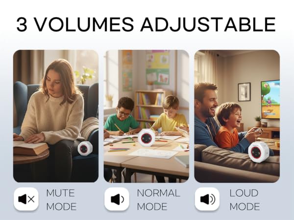 Creaviva digital visual timer with 3 volumes controlled mute flashing normal loud mode