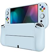 PlayVital ZealProtect Soft Protective Case for Nintendo Switch OLED, Flexible Protector Joycon Gr...