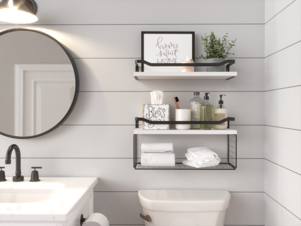 bathroom shelves