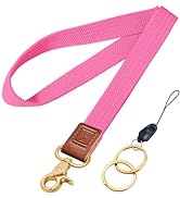 Fishent Stretchy Neck Lanyard, Cute Keychain Lanyard for Women Men Teacher, Long Lanyard for ID B...
