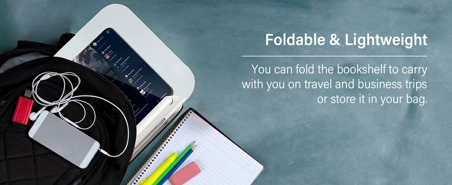 Adjustable Book Holder with 360° Rotating Base