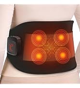 Comfytemp Extra Large Cordless Heating Pad with Massager for Back, FSA Eligible HSA Portable Rech...