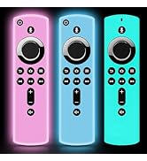 ONEBOM (3 Pack) TV Remote Cover Case, Silicone Remote Cover, Remote Control Cover(Glow Pink+Glow ...