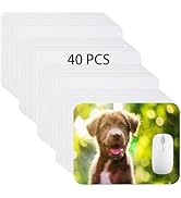 Nicunom 40 Pcs Sublimation Mouse Pad Blanks, Heat Press Printing Crafts Mousepads 3mm Thick DIY C...
