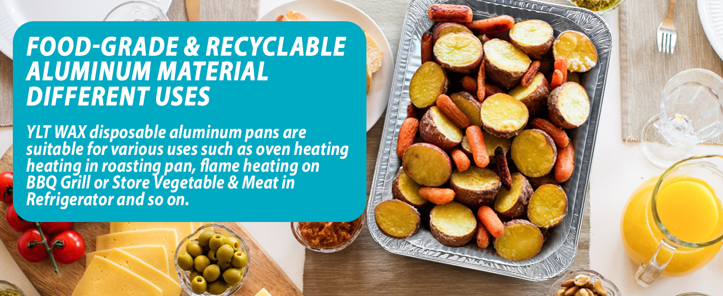 aluminum pans with lids for food