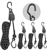 Ayaport Adjustable Rope Hanger Kayak Rope tie Downs Ratchet with Safety Lock S Hook Pulley Rope H...