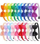 XIMA 20pcs Cute Bow Headbands for Toddler Girls Stylish & Comfy 2-4 Years Adorable Head Loop for ...