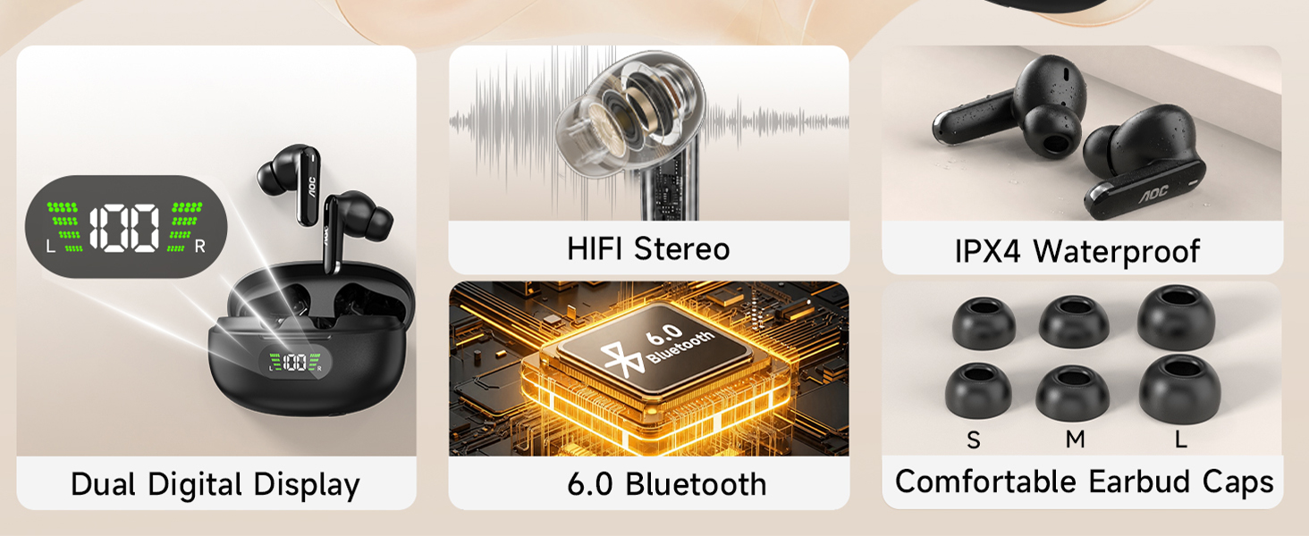 AOC ACT2525 Wireless Earbuds