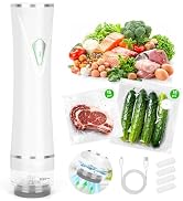 KomBryvian Handheld Vacuum Sealer for Food 5X Longer Fresh, Compact Vacuum Sealer for Food with 3...