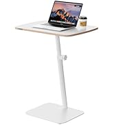 Height Adjustable End Table - Small Couch Side Table for Small Spaces Modern C Shaped bedside End...