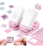 BAOFALI 2Pcs Square Stamp Punch, Layering Stamp Cutter Craft Hole Punch | 1" and 0.83" Layering S...