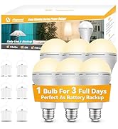 Neporal LITE PRO Battery Backup Light Bulbs, 2600mAh Rechargeable Light Bulbs, Perfect As Emergen...