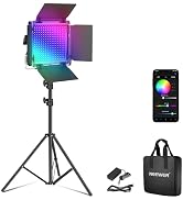NEEWER Upgraded RGB LED Studio Video Light with Tripod Stand, App Control 50W 7000Lx CRI97+ 3200-...