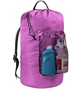Laundry Bag with Shoulder Straps and Mesh Pocket Laundry Backpack Large Portable Laundry Hamper f...