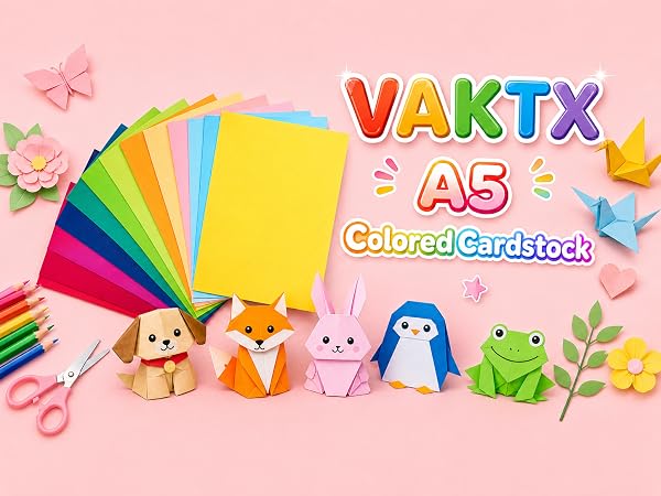 A5 Colored Cardstock Paper