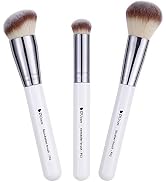 DUcare Makeup Brushes 3Pcs Foundation Brush& Concealer Brush& Blusher Brush Face Kabuki Blush Bro...