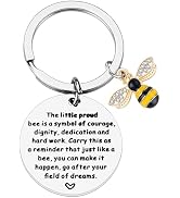 PLwelth Bee Keychain for Women Men Cute Bee Keyring for Teacher Students Thank You Graduation Bir...