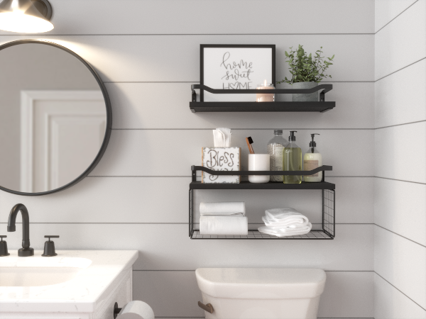bathroom shelves