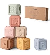 YIVEKO Baby Blocks Toys Stacking for Babies Silicone Soft Building Blocks Teethers Toys Montessor...