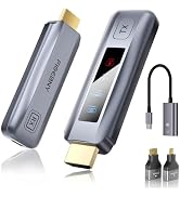 FIGEBNY Wireless HDMI Transmitter and Receiver 4K Larger LED Screen Display, Wireless HDMI Extend...