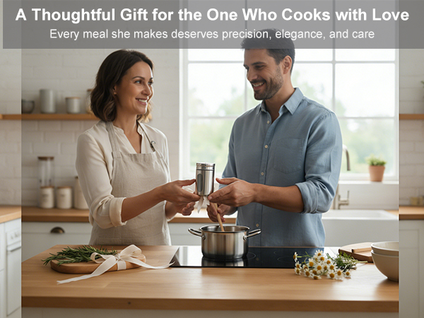 Thoughtful kitchen gift for cooking lovers, elegant stainless steel spice shaker set for her.