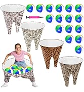 ROMANKAS Granny Pants Yard Game, Granny Pants Outdoor Game of Bouncy Balls & 1 Air Pump(Random Co...